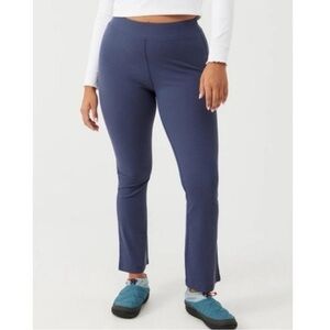 Outdoor Voices Superform Ribbed Kick Flare Leggings Dark Sky Navy